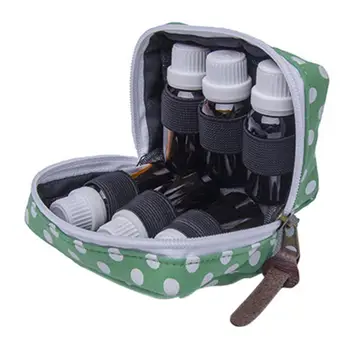 6 Sítí Esenciální Olej Storage Bag Anti-Drop Přenosný Cestovní Pouzdro pro 10ML 15ML Lahvičky Make-up Organizátor Držák