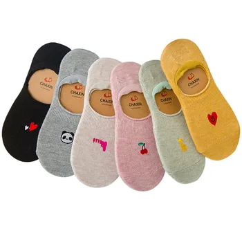 6 párů Kawaii Bederní Ovoce Vzorované Dámské Ponožky Oblek Celou Sezónu Silnější Spodní Teplé Ženy Výšivky Ponožky Ženské Sox Meias