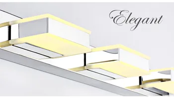 6W/9W Vysoce kvalitní nerezové oceli a akrylu 2/3 hlavice led zrcadlo světlo, 90-265V koupelna zrcadlová skříňka nástěnná lampa ložnice svícen