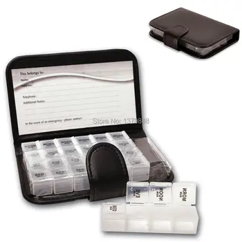7 Den Pilulku Organizátor Deluxe Výdejní Box V Peněžence Týdenní Lék, Cestovní Pouzdro