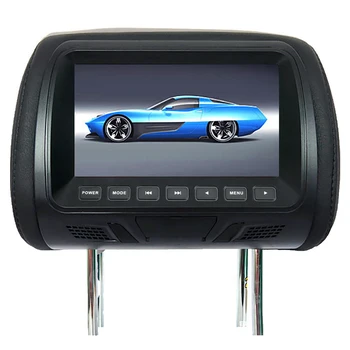 7 Palcový DC12V Auto LCD Digitální Displej HD Opěrky hlavy Monitor Rear Seat Entertainment s Dálkovým ovládáním Opěrky hlavy Monitor