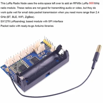 868mhz LoRa Rádio Uzlu V1.0 IOT Lora Modul RFM95 SX1276 pro Arduino ATmega328P 3.7-12V uFL Antény Internet Věcí FZ3338