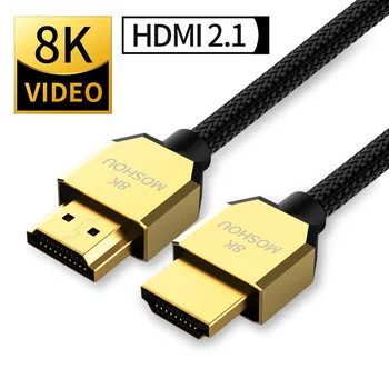 8K 60Hz 4K 120Hz 48Gbps 2.1 HDMI Kabely eARC Cabo 2.1 HDMI UHD Dynamické HDR Pro TV PS4