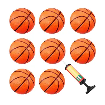 8ks Malé Basketbalové Obruče, Míče, Bazén, Basketbal Hračky S Inflací Čerpadlo Pro Pláž, Bazén, Sportovní Hry Party Dodávky