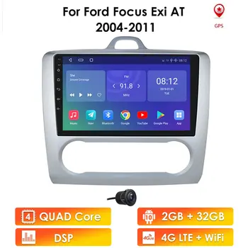 9 9 palcový Android Auto Rádio Pro ford focus EXI MT 2 3 Mk2 2004-2011 Exi NA 2Din GPS, Multimediální Přehrávač Cam-in Mic SWC DTV OBD2 DAB
