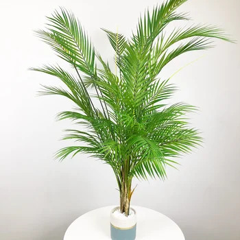 98cm Velké Tropické Umělé Palmy Skutečný Dotek Falešné Listy Rostliny, Kytice Plastové Monstera Listy pro Domácí Svatba Dekor