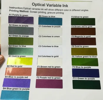 A4:pořadí vzorku,0,2 kg/může.Obrazovky, Optická proměnlivá barva,Zelené až fialové.Barva změnit na jiný úhel.doručení společností fedex