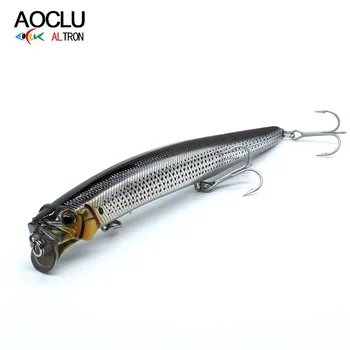 AOCLU nalákat woblerů 13cm 21g Těžké Návnady Minnow Plovoucí Popper rybářské návnady S Magnetem, Bass Čerstvé 4# VMC háčky doprava zdarma