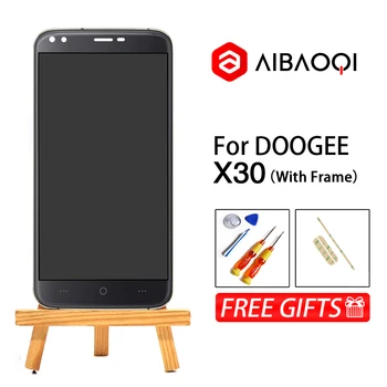 AiBaoQi Nové Originální 5.5 palcový Dotykový Displej + 1280 X 720 LCD Displej +Rám Montáž Náhrada Za Doogee X30 model Telefonu