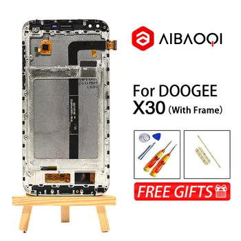 AiBaoQi Nové Originální 5.5 palcový Dotykový Displej + 1280 X 720 LCD Displej +Rám Montáž Náhrada Za Doogee X30 model Telefonu