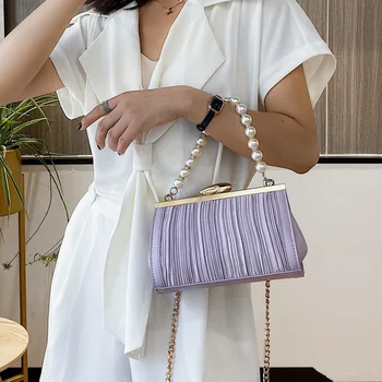 Ainyfu Nové Módní Mini Pearl Design Crossbody Tašky Pro Ženy 2020 Letní Jednoduché Rameno Kabelky Ženy Luxusní Cestovní Taška D703