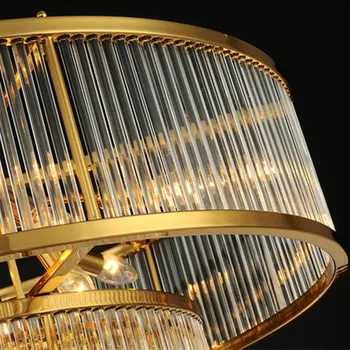 Americká Luxusní Zlaté Retro E14 lChandelier RH Loft LED Přívěsek Lustr Lustre Lustr, Osvětlení, Drop Světlo Pro Obývací Pokoj