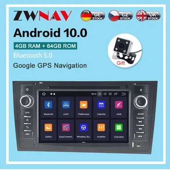 Android 10.0 4+64G Auto Rádio Přehrávač GPS Navigace Pro AUDI A6 1997-2005 Allroad 2000-2006 Multimediální Přehrávač, Rádio Vedoucí Jednotky