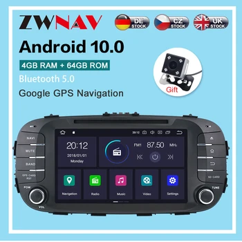 Android 10.0 4+64GB DVD přehrávač, Rádio GPS Navigace pro KIA Soul-2017 Multimediální Přehrávač, Rádio, stereo přehrávač hlavu jednotka dsp
