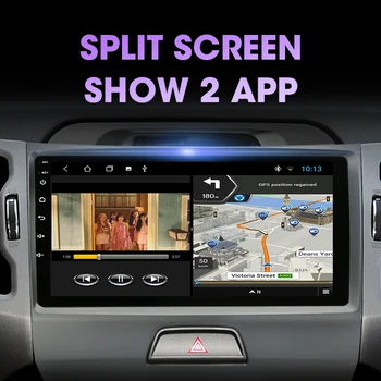 Android 9.0 Auto Rádio Přehrávač Pro Kia Sportage 3 4 SL 2010-2016 Multimediální Video Přehrávač, GPS, Stereo 4G Rozdělené Obrazovce s CANBUS