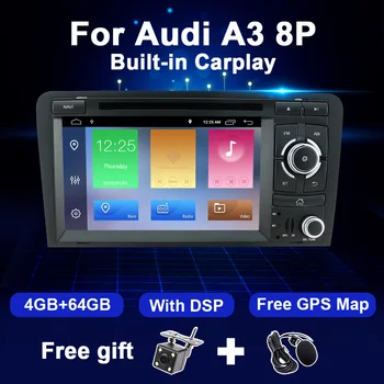 Android autorádia Pro Audi A3 8P 2003-2012 S3 2006-2012 RS3 2011 Multimediální Video Přehrávač, Navigace GPS 2Din 2 Din DVD 3G DSP