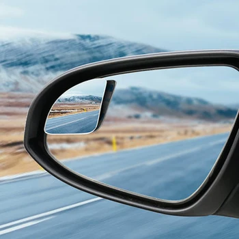 Auto Nastavitelný Blind Spot Zrcadlo Bezrámové HD Sklo Úhel Kulaté Konvexní Parkovací Pomocné zpětné Zrcátko, Auto Příslušenství, 2KS