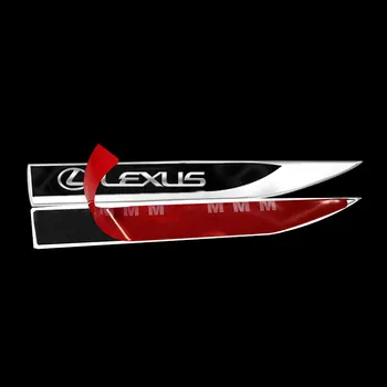 Auto Odznak Dekorace Kovový Nárazník Boční Obtisk Nálepka pro Lexus LS GS JE 1 2 3 EX SC RX UX IS250 IS300 RX350 CT200H IS300H NX300