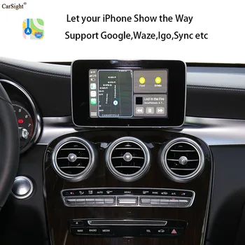 Auto Původní Plné Obrazovce CarPlay pro Mercedes-benz B, C, CLA, GLA, GLE NTG5.2/5.0 Podpora CarPlay Android Auto Google GPS Telefonu