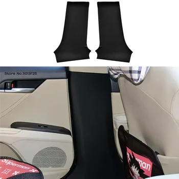 Auto Sloupku B Anti-kick Ochrannou Podložku, Polštářek, Pouzdro z Uhlíkových Vláken Kůže Samolepky Pro Toyota Camry 8. 2018 2019 2020