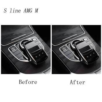 Auto Styling Pro Mercedes Benz C Class W205 GLC X253 diamond Středové Konzole Multimediální Myš přepnout Tlačítko Interiéru Kryt Samolepka