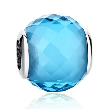 BELAWANG 10 Barev Modré Murano Skleněné Korálky, 925 Sterling Silver Přívěsky Fit Originál Pandora Náramek Evropské DIY Výrobu Šperků