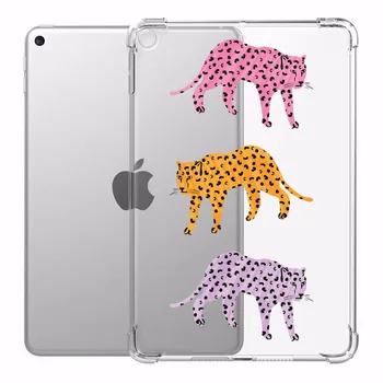 Barevné Leopard Pro iPad Air 4 2020 Měkké Silikonové Zesílené Rohy Pouzdro Tablet Stand pro iPad 7. 8. Generace Funda