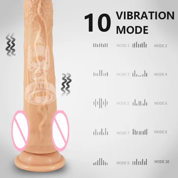 Bezdrátový Vibrátor Teleskopické Hračky Pro Ženy Velký Vibrátor Vibrador Topení Pleti Pocit Realistický Penis Super Obrovské Velké Dildo