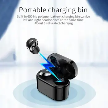 Bluetooth 5.0 Sluchátka TWS Bezdrátové Sportovní Uší Vodotěsné Stereo Sluchátka Binaurální s Nabíjecí Box pro Samsung Galaxy Pupeny