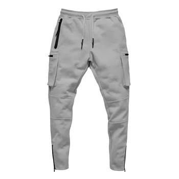 Běžci Muži 2020 Streetwear Kalhoty Více Kapes na Zip Svalové Pánské Kalhoty , Tepláky Tepláková souprava 20CK19