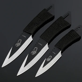 CS COLD Steel Fixed Blade Nůž 3ks Sady Venkovní Lov z Nerezové Oceli Taktické Přežití Nůž pro obrábění Dřeva