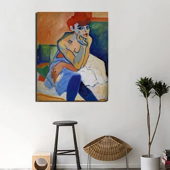 Canvas HD Otisky André Derain Nástěnné Malby Umění, Fauvismus Plakát Tanečnice Moderního Domova Žena Modulární Obrázky Pro Obývací Pokoj