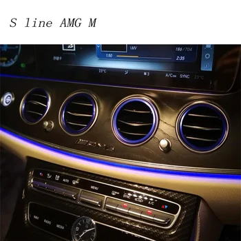 Car Styling Středové Konzole zásuvky Zpět Odvzdušňovací Panel, kryty, Nálepky pro Mercedes-Benz třídy E W213 Interiéru, Auto Příslušenství