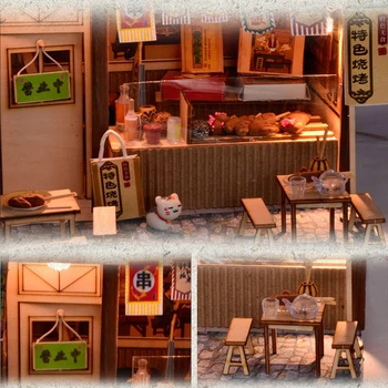 Cutebee Casa Panenky Dům Nábytku Miniaturní Domeček pro panenky DIY Miniaturní Dům Pokoj Hračky pro Děti Čínské Lidové Architektury