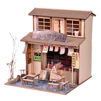 Cutebee Casa Panenky Dům Nábytku Miniaturní Domeček pro panenky DIY Miniaturní Dům Pokoj Hračky pro Děti Čínské Lidové Architektury