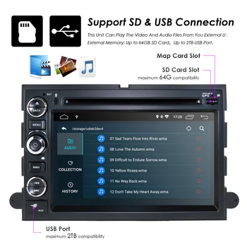 DSP 2Din Android 10 Auto DVD GPS Přehrávač pro Ford Focus Explorer F150 F350 F500 Taurus Uniknout Fusion Expedice Mustang, Edge, Rádio