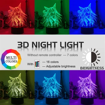 Danganronpa V3 Monokuma 3D Led Noční Světlo Lampa pro Ložnice Dekor Děti Dárek k Narozeninám Akryl Monokuma 3D Lampa Dropshipping