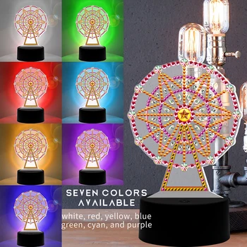 Diamond Malování Světlem DIY Vrtačka Lampa Speciální Tvar LED Diamond Výšivky Mozaika Kit Vyšívání Řemesla Domácí Dekoraci