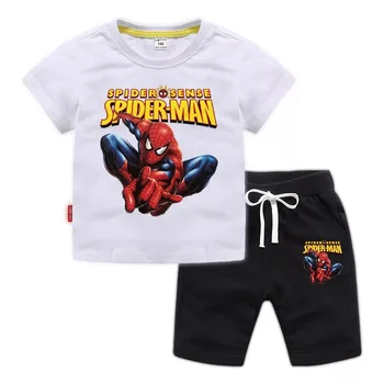 Disney Avengers Marvel Spiderman Chlapci Oblečení Nastavit Letní Děti T tričko + Kalhoty Ležérní Sportovní Obleky Oblečení pro Děti Oblečení