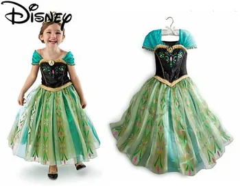 Disney Frozen šaty, Dívky, Děti, Tkanina,Anna Elsa Dětská Elsa Kostým Děti Letní Princezna Vestidos Infantis Strana Cosplay moana