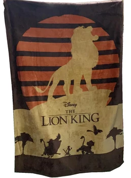 Disney Karikatury Teal Blue Lví Král Simba Nala Plyšový Deku Hodit Zimní Teplý Spací Kryt na Postel Přehoz přes postel 150x200cm