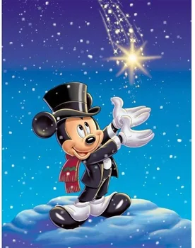 Disney Plné Náměstí 5D DIY diamantový malování Mickey chytit světlušky Diamond Výšivky Cross Stitch Mozaika Dárek