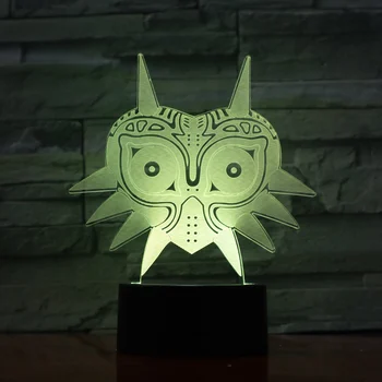 Domácí Kancelář Klubu Deco Atmosféru Stolní Lampa Maska The Legend of Zelda Děti Noční světlo pro Ložnice děti Dárek 3d Led Noční Světlo