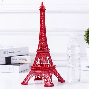 Dort Topper Eiffelova Věž Dekor Pěti Velikostech, Čistá Červená Barva Věž, Neželezné, Domácí Dekorace Zlepšení Dárek