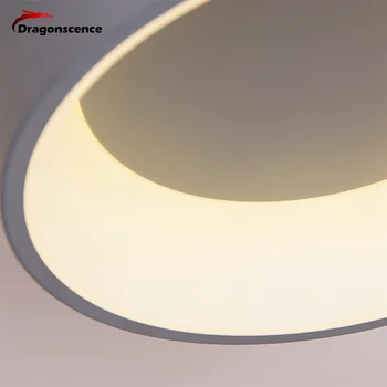 Dragonscence Kulatý kruh Moderní Hliníkové Led stropní světlo lampy pro obývací pokoj, ložnici, jídelní stůl, kancelář, zasedací místnost