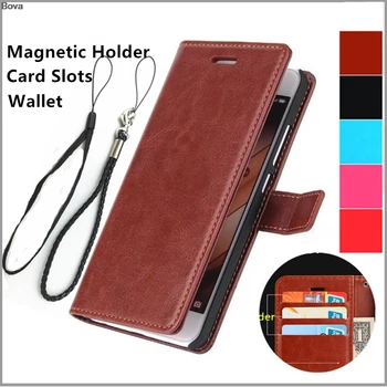 Držitel karty kryt případě pro Samsung Galaxy J4+ Core J400F J415F J410F kožené flip pouzdro peněženka magnetické spony shell peníze slot