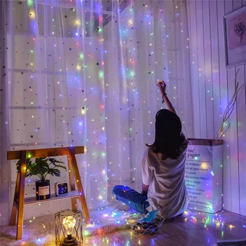 Dálkové LED String Světla, Závěs USB Baterie Víla Světla Girlanda Led Svatební Párty, Vánoční Na Okna Domů, Venkovní Dekor LED