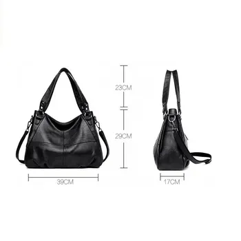 Dámská taška new 2020 trend černá taška dámské vysoce kvalitní pravé kůže crossbody velké tašky pro ženy, tašky ženské office
