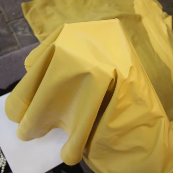 Dámské dlouhé rukavice žluté sexy štíhlý Pravý kožený rukavice lady klub výkon formální strany ovčí kůže dlouhé rukavice 60cm 2020