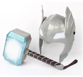 Dítě Cosplay 2 Thor LED světlo světelný znějící Helma, Zbraň, kladivo quake model hračka dárek Kostým party